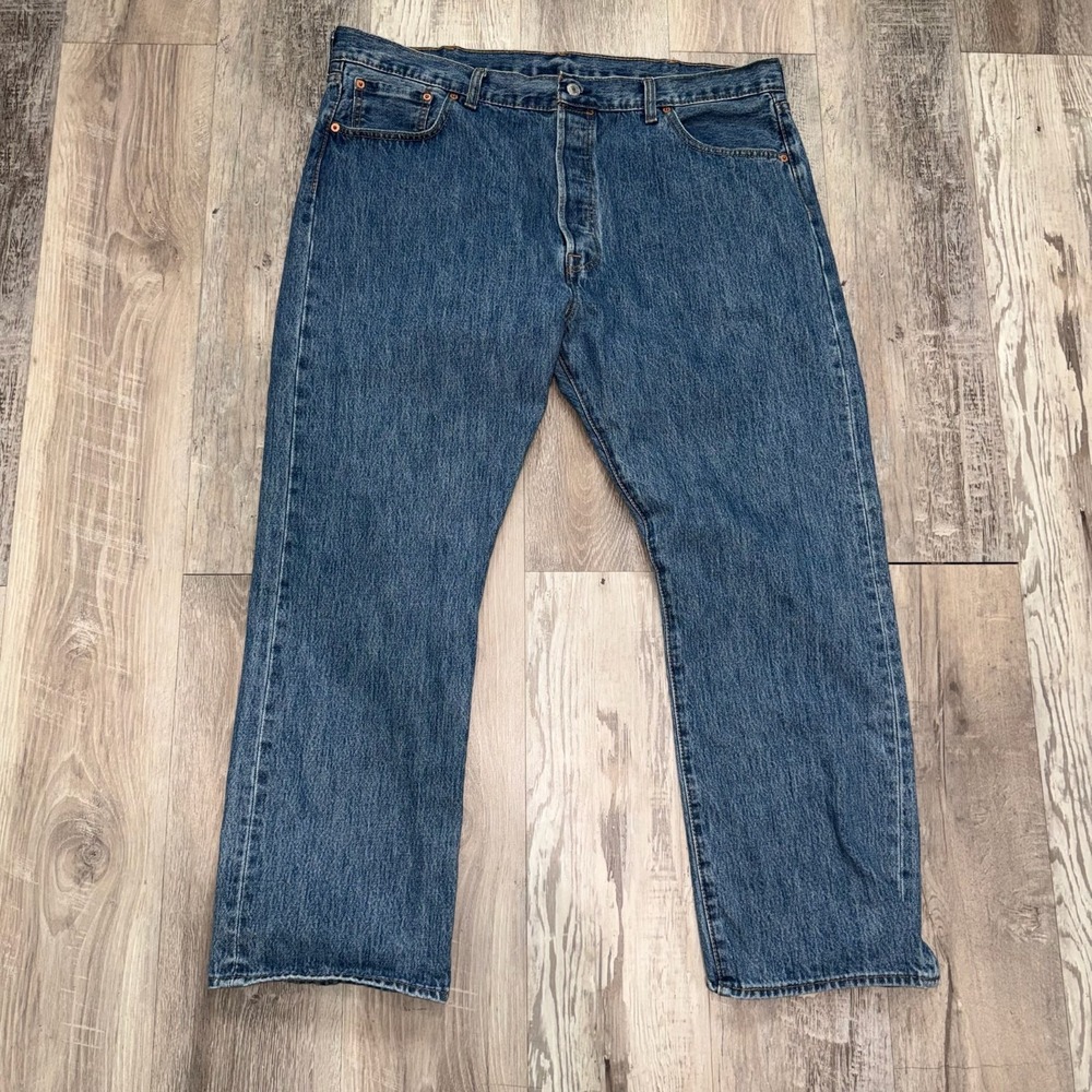 Levi's 501 Original Fit Straight Leg Denim Jeans Men's Size 42x30 Blue